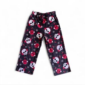Up-Late Boys Skull Christmas Fleece Pajama Pants XS 4/5
